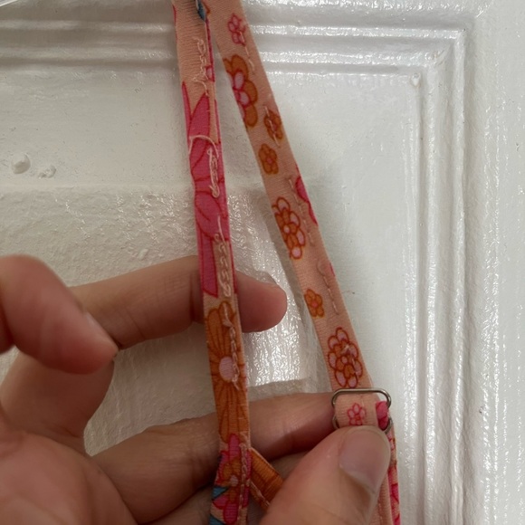 Unbranded Floral Coral Spring Snap Front Spaghetti strap Ruffle Dress | Large - Picture 11 of 11